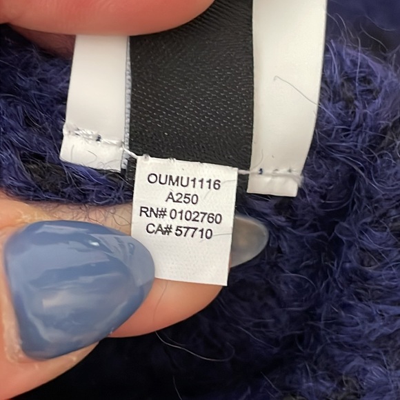 Kate Spade New York Alpaca Blend Leopard Sweater in Navy and Black sz XL - Picture 8 of 8